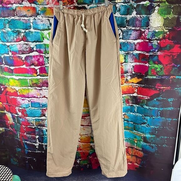 Vintage 90s Starbus Nylon Pants Unisex Size Large Drawstring Elastic Waist - Picture 4 of 6